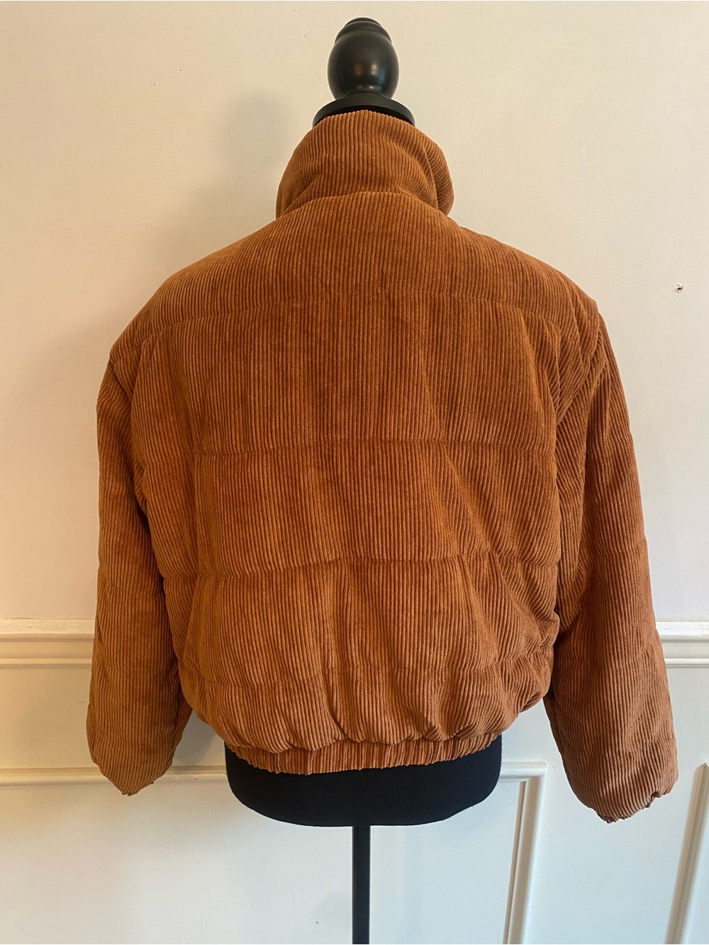 Ashley By 26 International Women's Tan Corduroy Puffer Jacket - Picture 2 of 6